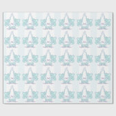 Babyparty oder blaue Verpackung des Geschenkpapier (Flach)