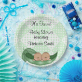 Babyparty paart Erbsen in einer Hülse Pappteller (Party)