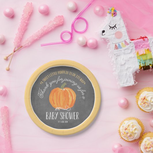 Babyparty-Pappteller der Fall-Kürbis-Tafel-| Pappteller (Party)