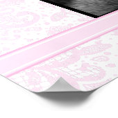 Babyparty. Pink Baby Deer Poster (Ecke)