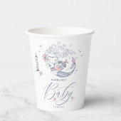 Babyparty | Pink Little Girl Mermaid Paper Cups Pappbecher (Vorderseite)