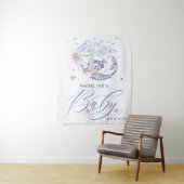 Babyparty | Pink Little Girl Mermaid Tapestry Wandteppich (Beispiel)