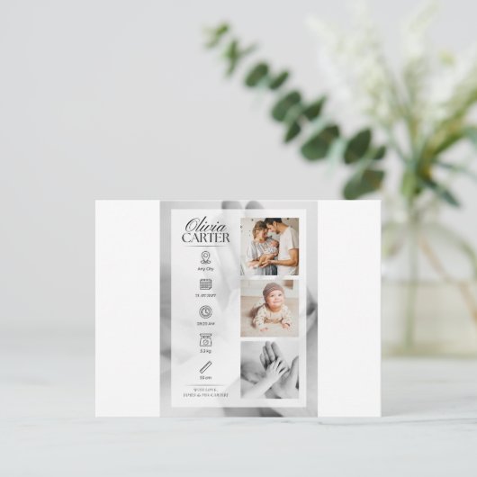 Babyparty Postkarte (Stehend Vorderseite)