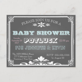 Babyparty | POTLUCK | Kopfbrett Einladungspostkarte