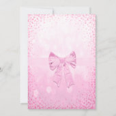 Babyparty | Rosa Confetti Einladung (Rückseite)