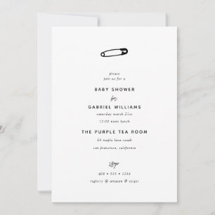 Babyparty Safety Button Baby Einladung