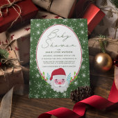 Babyparty | Santa Claus Snowflake Muster Einladung