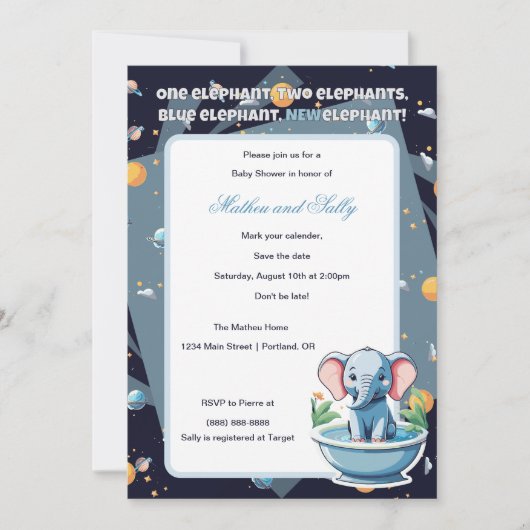 Babyparty Save The Date (Vorderseite)