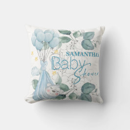 Babyparty. Schlafen Baby Bear Blue. Kissen