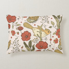 Babyparty | Schmetterlinge und Blüten Poesie Dekokissen