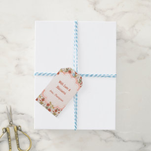 Babyparty Schmetterlinge und Blüten Poesie Geschenkanhänger