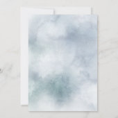 Babyparty | Silver Blue Winter Wonderland Ankündigung (Rückseite)