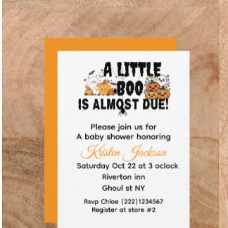Babyparty-Thema Oktober Einladung