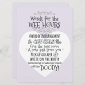 Babyparty-Windel-Tätigkeits-Karten-Zeichen Einladung (Vorne/Hinten)