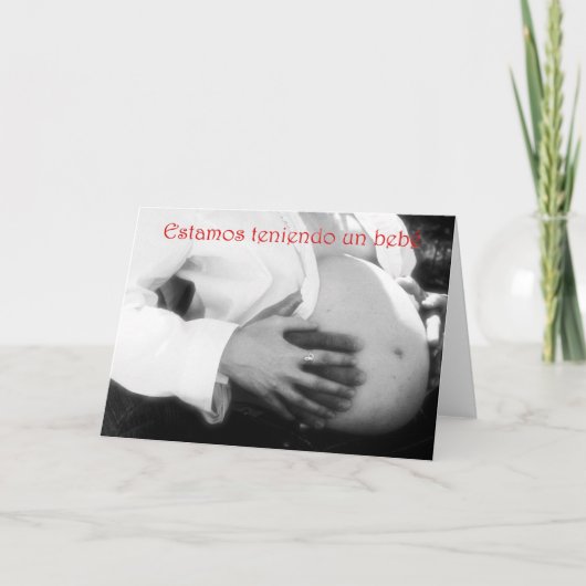 Babypartyeinladung, die ein Baby SPANISCHEN Einladung (Vorderseite)