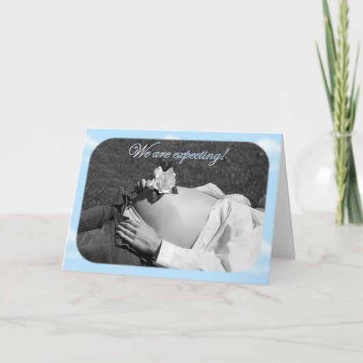 Babypartyeinladung, die wir erwarten einladung (Vorderseite)