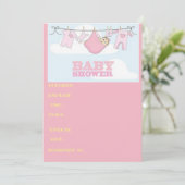 Babypartykarte ITIS EIN MÄDCHEN Einladung (Stehend Vorderseite)