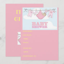 Babypartykarte ITIS EIN MÄDCHEN Einladung