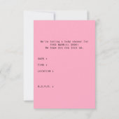 Babypartypaß Einladung (Rückseite)