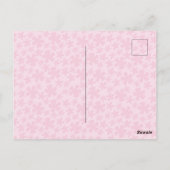 babypink Blume lustige Geburtstag Danke Postkarte (Rückseite)