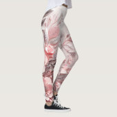 Babypink-Blütenmuster-Prägung Leggings (Rechts)