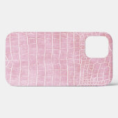 Babypink-Imitate Krokodile-Leder Case-Mate iPhone Hülle (Rückseite (Horizontal))