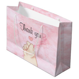 Babypink-koreanisches Herz Große Geschenktüte