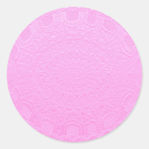 BabyPink Seidige Silberfolie geprägte Runder Aufkleber
