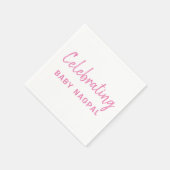 Babypink und White Cocktail Napkin Serviette (Ecke)