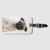 Babyportrait Mops Gepäckanhänger (Vorderseite (Horizontal))