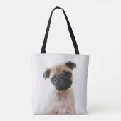 Babyportrait Mops Tasche (Rückseite)