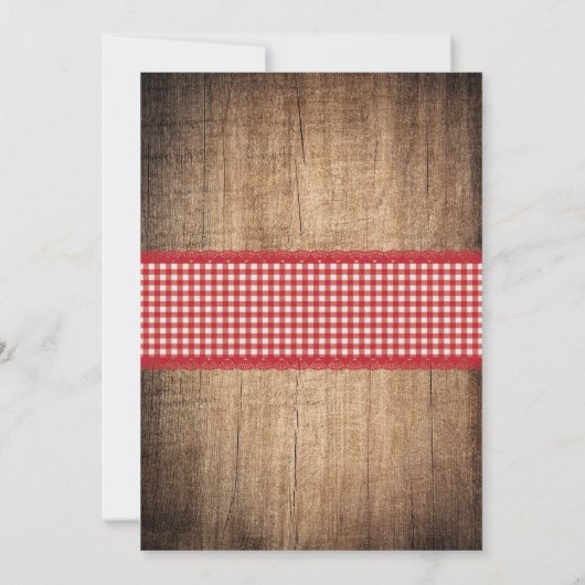 BabyQ Baby GRILLEN Country Baby Shower Einladungen (Rückseite)