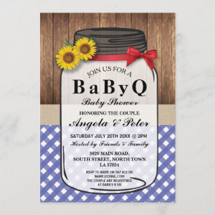 BABYQ Baby Showdusche GRILLEN Party Paare Jar Einl Einladung