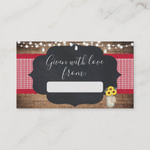 BaBYQ Baby Shower - Geschenktasten Begleitkarte