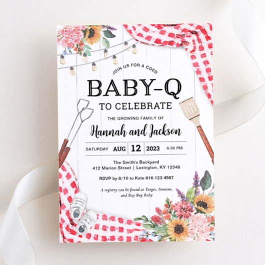 BabyQ Baby Shower GRILLEN Baby Shower Einladung