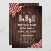 Babyq Backyard GRILLEN Couple's Baby Shower Einlad Einladung (Vorne/Hinten)