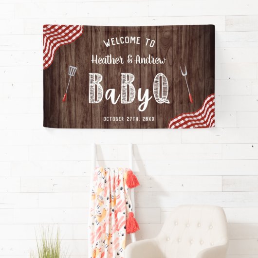 Babyq Backyard GRILLEN Picnic Baby Showbanner Banner (Insitu)