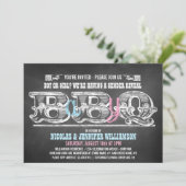 Babyq Gender Reveal Barbeque Einladungen (Stehend Vorderseite)