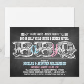 Babyq Gender Reveal Barbeque Einladungen (Vorne/Hinten)