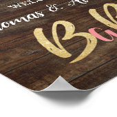 BabyQ GRILLEN Baby Shower Begrüßungsschild Poster (Ecke)