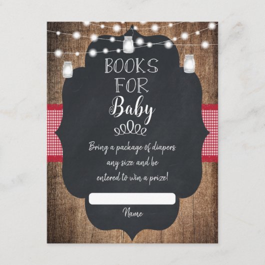 BabyQ GRILLEN Baby Shower Book Request Begleitkarte (Vorderseite)