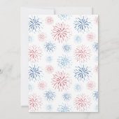 BabyQ Memorial Day Fireworks Paares Baby Shower Einladung (Rückseite)