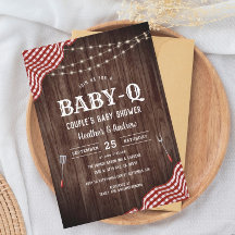 BabyQue Picnic GRILLEN Couple's Baby Shower Einlad