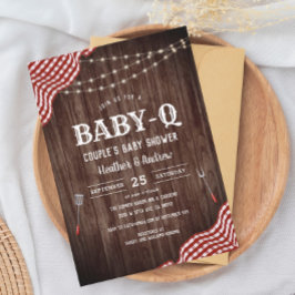 BabyQue Picnic GRILLEN Couple's Baby Shower Einlad Einladung