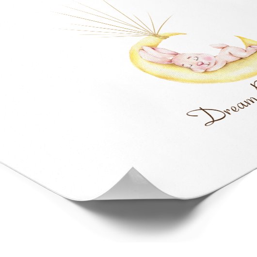 Babyrabbit auf dem Mond Gästebuch (Ecke)