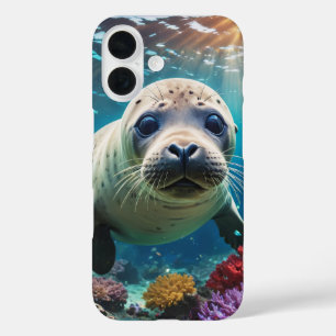 Babyrobbe unter Wasser iPhone 16 Hülle