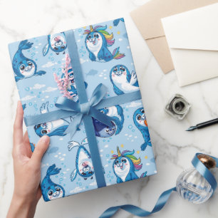Babyrobben Geschenkpapier
