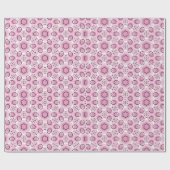 babyrosa Boho-Design Geschenkpapier (Flach)