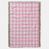 Babyrosa Gingham Decke (Vorderseite Vertikal)