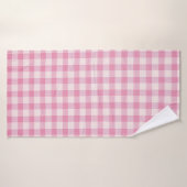 Babyrosa Gingham-Muster Badehandtuch (Badehandtuch)